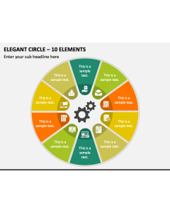 Elegant Circle - 10 Elements PPT Slide 1