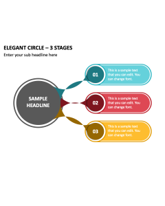 Elegant Circle - 3 Stages PPT Slide 2