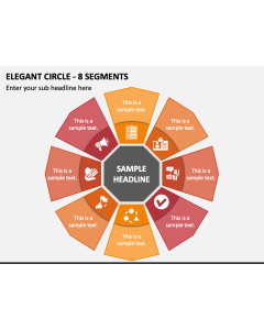 Elegant Circle - 8 Segments PPT Slide 1