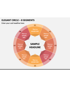 Elegant Circle - 8 Segments PPT Slide 1