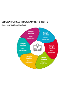 Elegant Circle Infographic - 6 Parts PPT Thumbnail