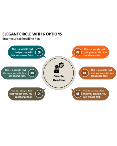 Elegant Circle with 6 Options PPT Slide 2