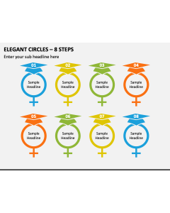 Elegant Circles - 8 Steps PPT Slide 1