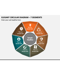 Elegant Circular Diagram - 7 Segments PPT Slide 1