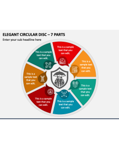 Elegant Circular Disc - 7 Parts PPT Slide 1