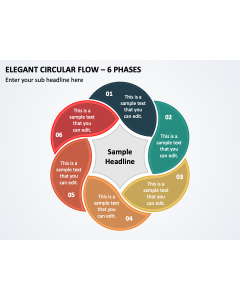 Elegant Circular Flow - 6 Phases PPT Thumbnail