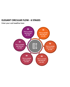 Elegant Circular Flow - 6 Stages PPT Thumbnail