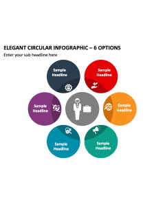 Elegant Circular Infographic - 6 Options PPT Slide 2