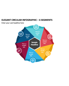 Elegant Circular Infographic - 6 Segments PPT Thumbnail