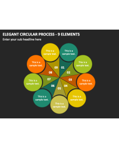 Elegant Circular Process - 9 Elements PPT Thumbnail