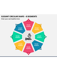 Elegant Circular Shape - 8 Segments PPT Slide 1