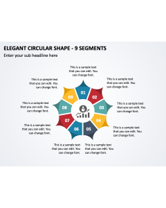 Elegant Circular Shape - 9 Segments PPT Thumbnail