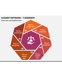 Elegant Heptagon - 7 Segments PPT Slide 1