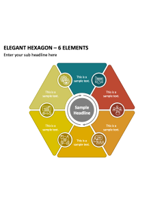 Elegant Hexagon - 6 Elements PPT Thumbnail