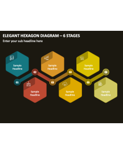 Elegant Hexagon Diagram - 6 Stages PPT Thumbnail