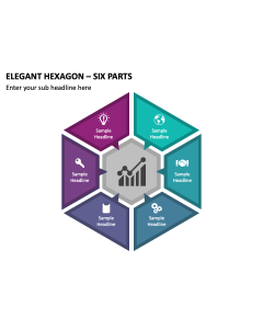Elegant Hexagon - Six Parts PPT Thumbnail