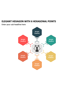 Elegant Hexagon with 6 Hexagonal Points PPT Thumbnail