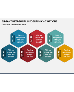 Elegant Hexagonal Infographic - 7 Options PPT Slide 1