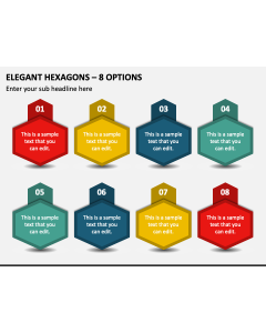 Elegant Hexagons - 8 Options PPT Slide 1