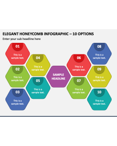 Elegant Honeycomb Infographic - 10 Options PPT Slide 1