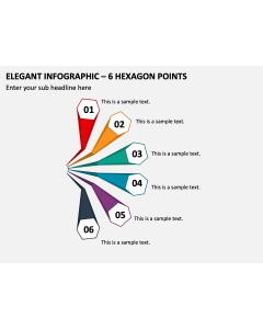 Elegant Infographic - 6 Hexagon Points PPT Slide 2