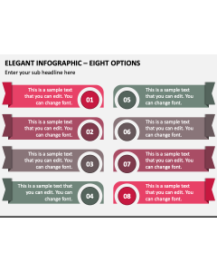 Elegant Infographic - Eight Options PPT Slide 1
