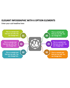 Elegant Infographic with 6 Option Elements PPT Slide 2