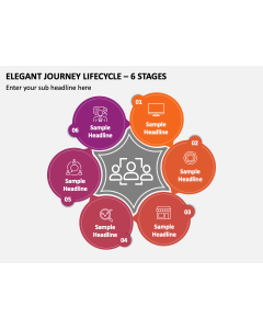 Elegant Journey Lifecycle - 6 Stages PPT Slide 2