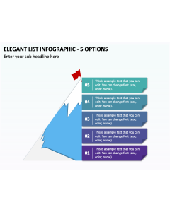 Elegant List Infographic - 5 Options PPT Thumbnail