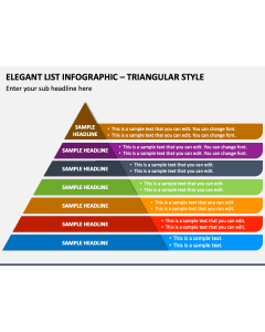 Elegant List Infographic - Triangular Style PPT Slide 1