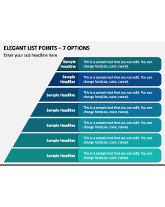 Elegant List Points - 7 Options PPT Slide 1