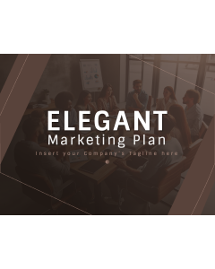 Elegant Marketing Plan PPT Slide 1