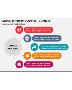 Elegant Option Infographic - 5 Options PPT Slide 1