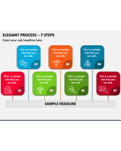 Elegant Process - 7 Steps PPT Slide 1