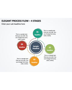 Elegant Process Flow - 4 Stages PPT Thumbnail