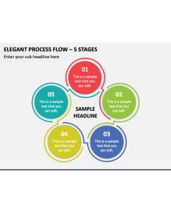 Elegant Process Flow - 5 Stages PPT Slide 1