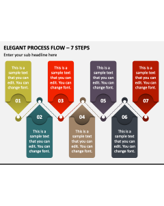 Elegant Process Flow - 7 Steps PPT Slide 1