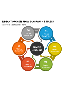 Elegant Process Flow Daigram - 6 Stages PPT Slide 2