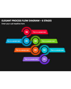 Elegant Process Flow Diagram - 6 Stages PPT Slide 2