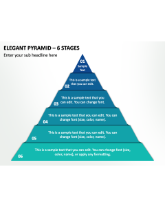 Elegant Pyramid - 6 Stages PPT Slide 2