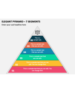 Elegant Pyramid - 7 Segments PPT Slide 2