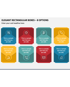 Elegant Rectangular Boxes - 8 Options PPT Slide 1