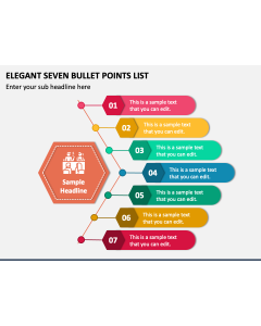 Elegant Seven Bullet Points List PPT Slide 1
