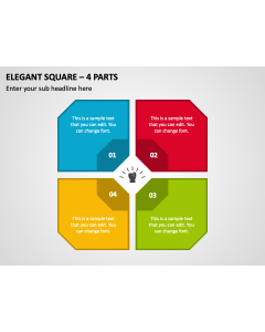 Elegant Square - 4 Parts PPT Thumbnail