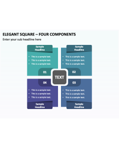 Elegant Square - Four Components PPT Thumbnail