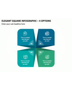 Elegant Square Infographic - 4 Options PPT Thumbnail