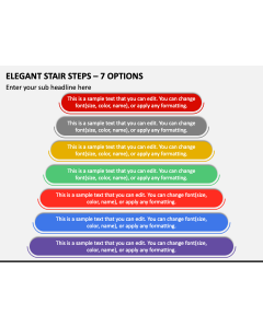 Elegant Stair Steps - 7 Options PPT Slide 1