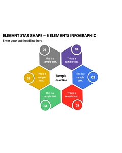Elegant Star Shape - 6 Elements Infographic PPT Thumbnail