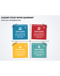 Elegant Sticky Notes Quadrant PPT Thumbnail