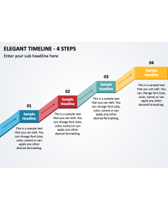 Elegant Timeline - 4 Steps PPT Thumbnail